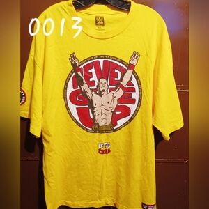 WWE Yellow Short Sleeve Tee with Bold Graphic (A)
